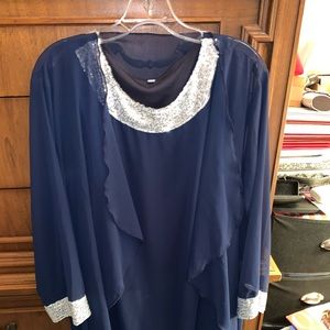 WOMENS NAVY BLUE COCKTAIL DRESS